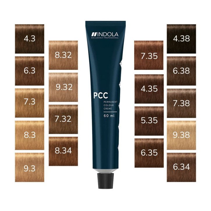 Indola PCC Permanent Color Cream 4.35 Mittelbraun Gold Mahagoni 60ml